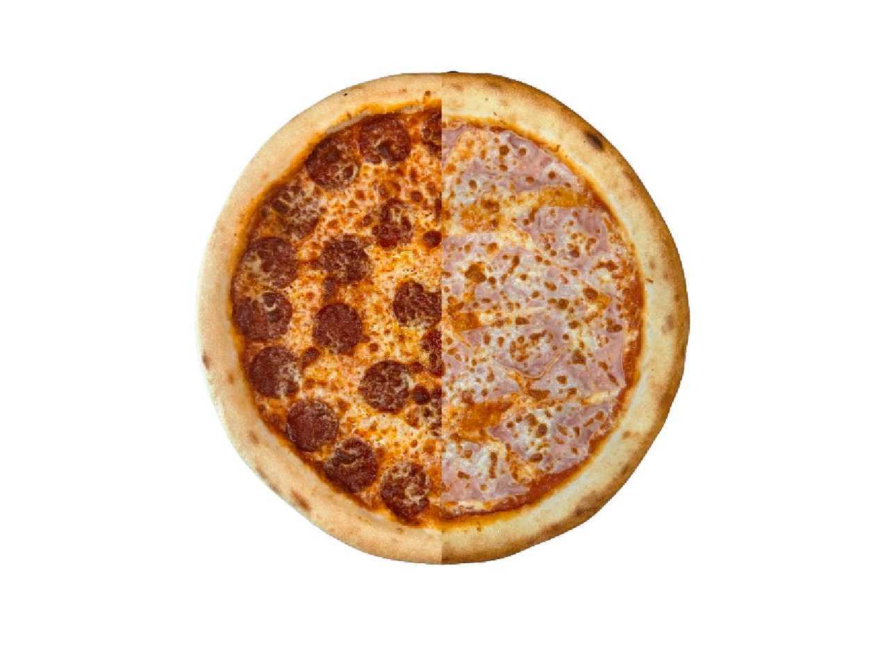 40cm Halved Pizza Menu