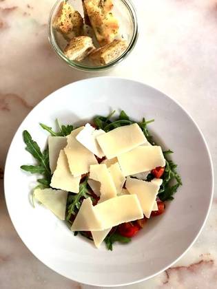 Rocket and Mushroom Pizza + Focaccia