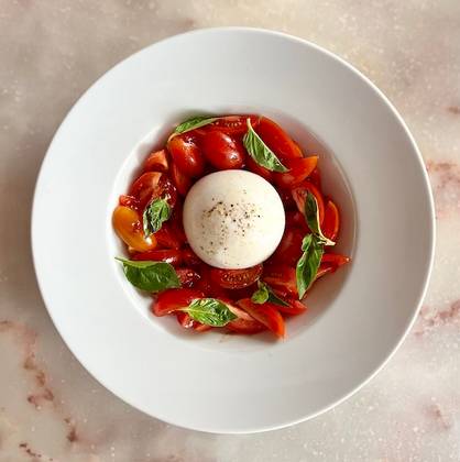 Tomato and Burrata with Focaccia