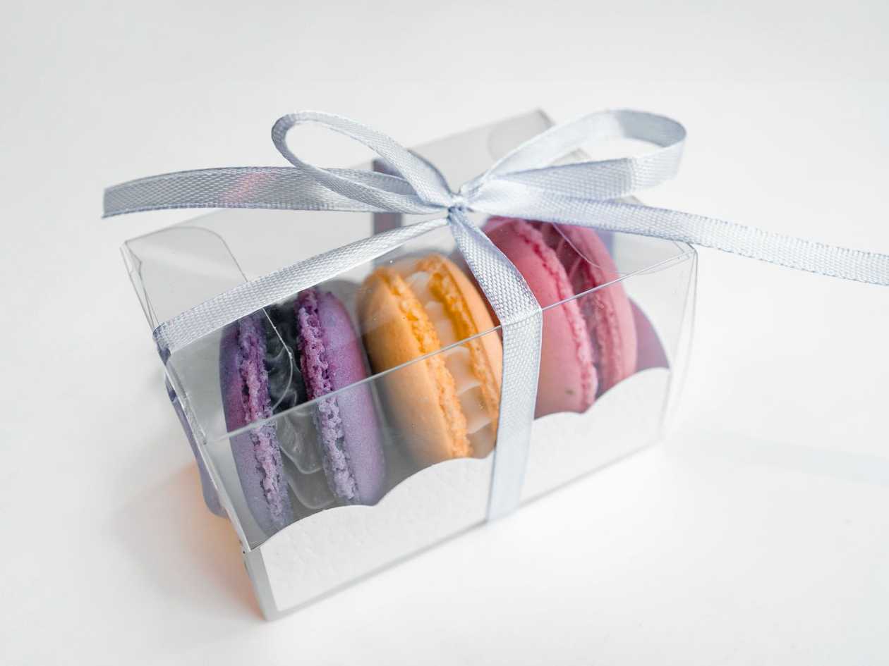 3x makronky mix v dárkové krabičce