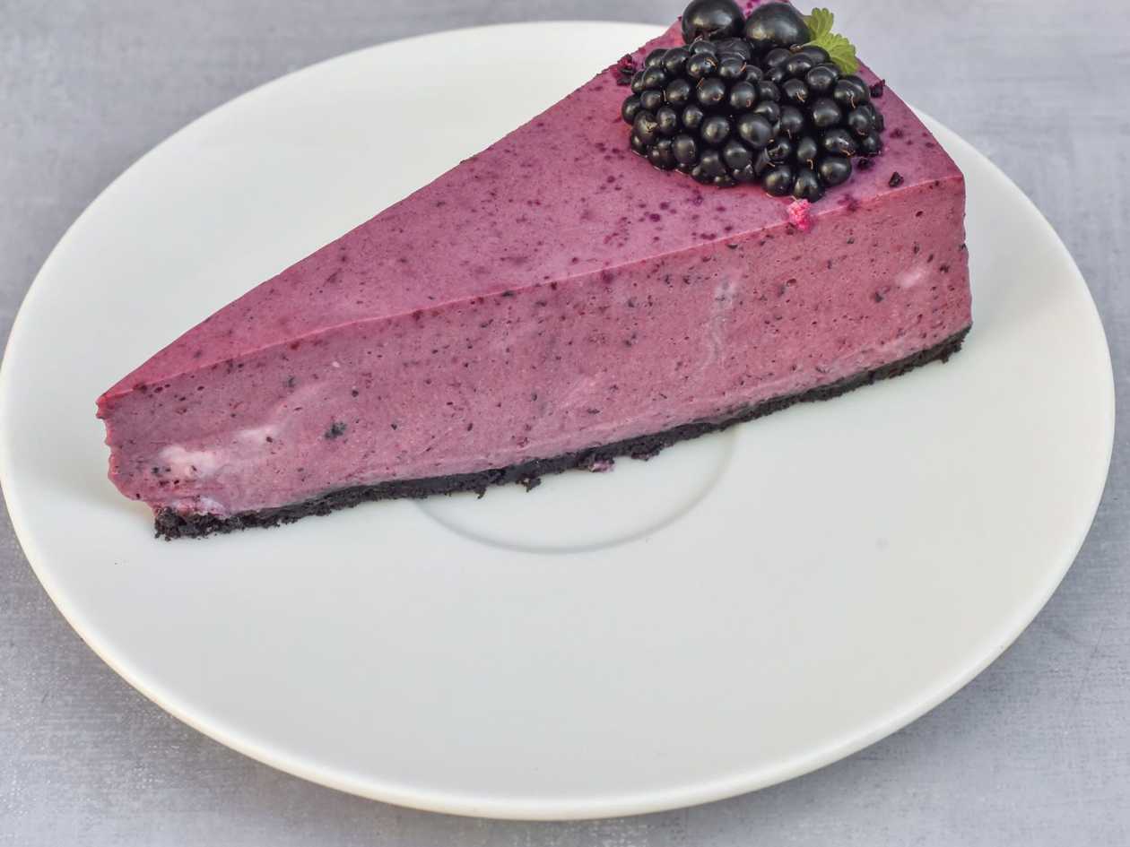Borůvkový cheesecake