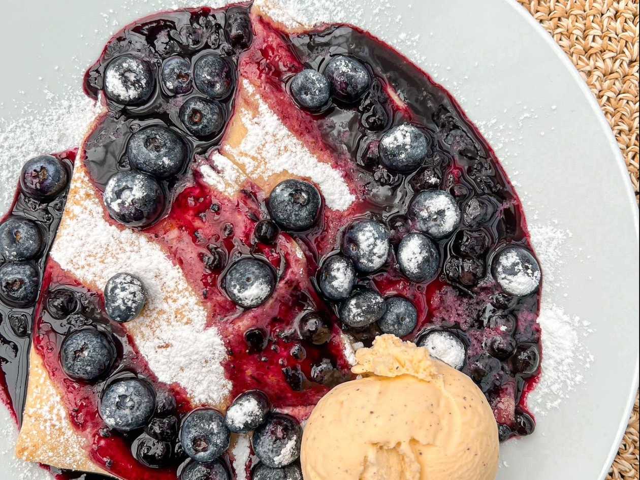 Palačinky s borůvkami