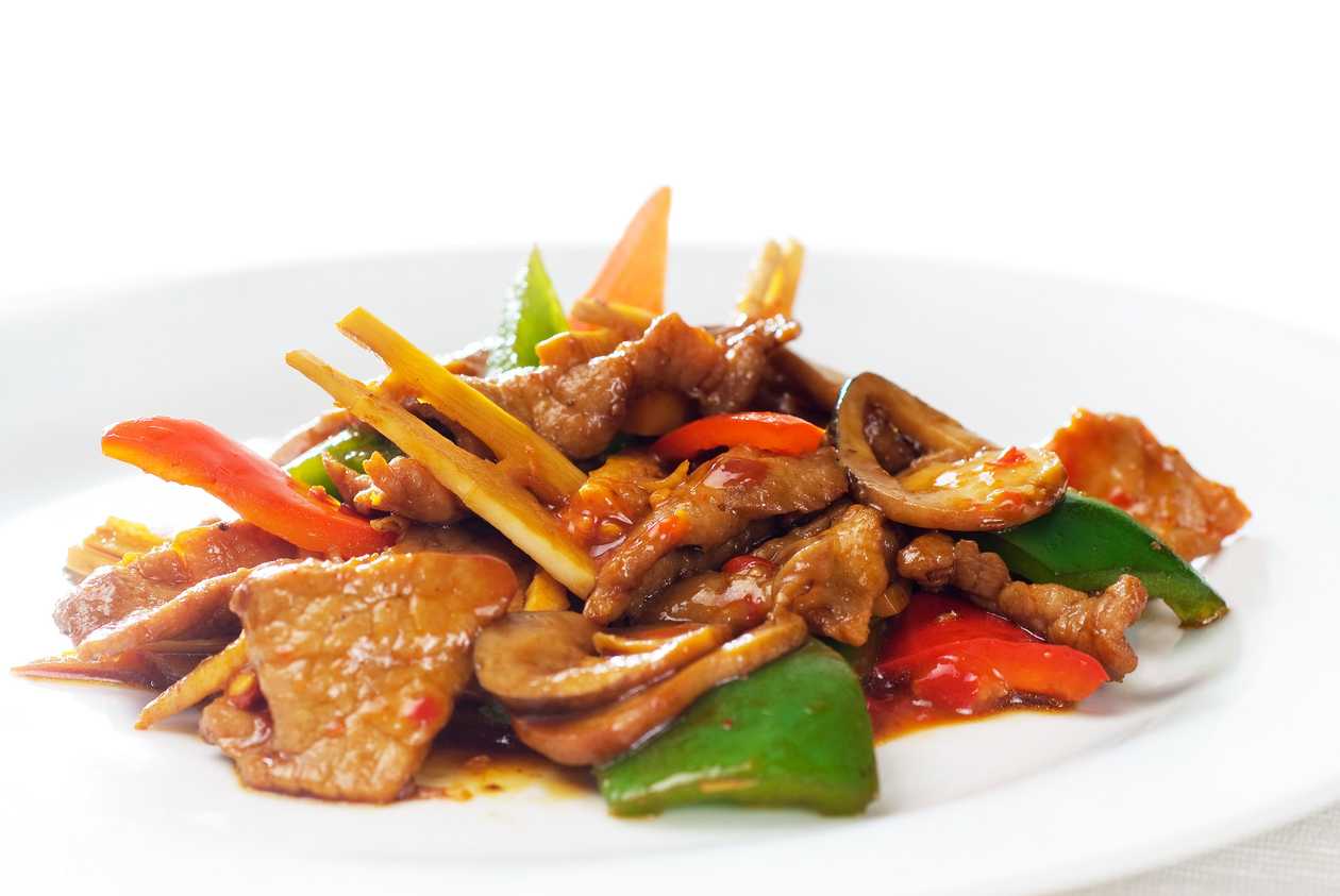 Beef with Bamboo and Chinese Mushrooms