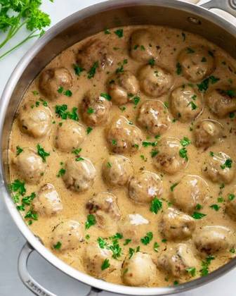 CREAMY MEAT BALLS