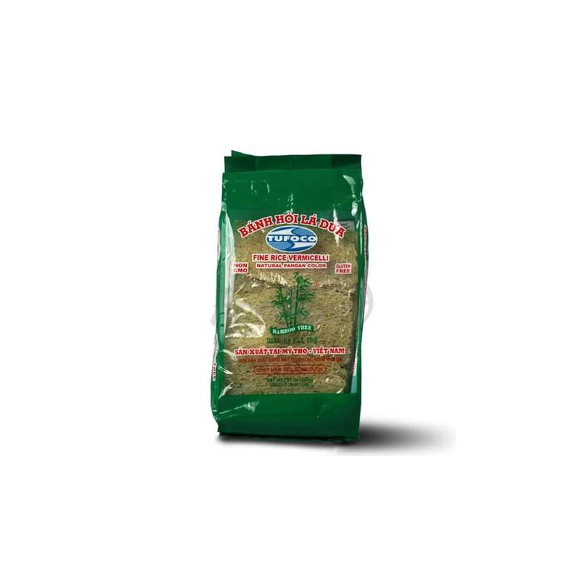 Green fine rice noodles Banh Hoi pandan BAMBOO TREE 340g