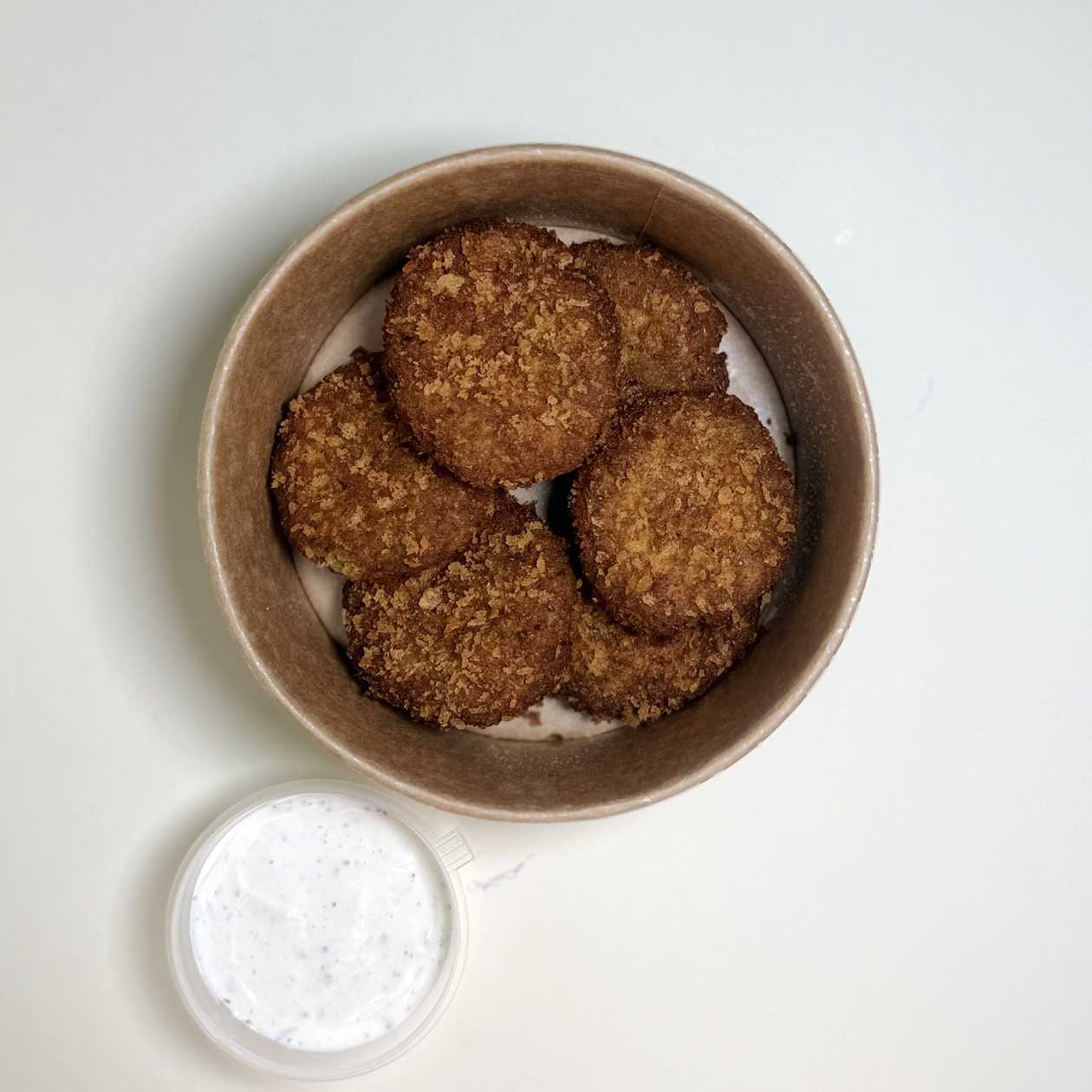 Falafel with sour cream and onion special sauce