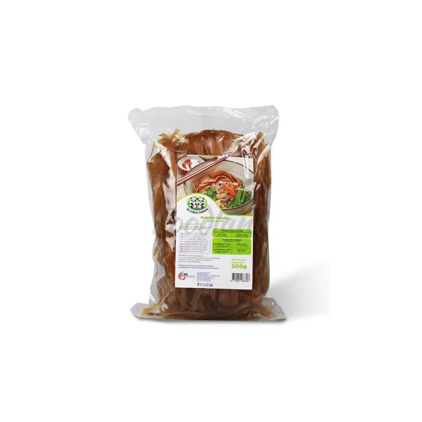 Red wide rice noodles DOUBLE PANDA 500g