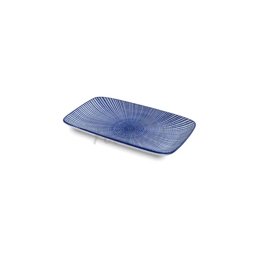 Japanese Sushi Plate Tokusa Blue 22.2x12.4 cm | H2.5 cm 6030625