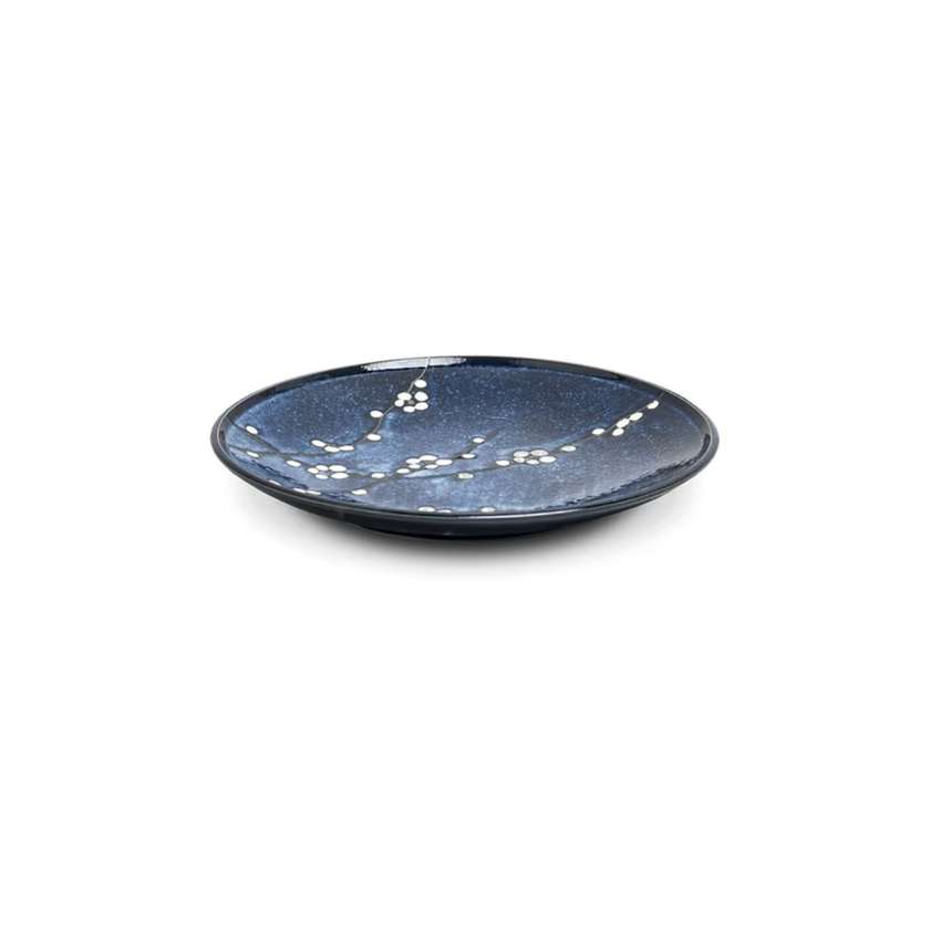 Japanese plate Hana Blue o25.5 cm | H3.8 cm 6040841