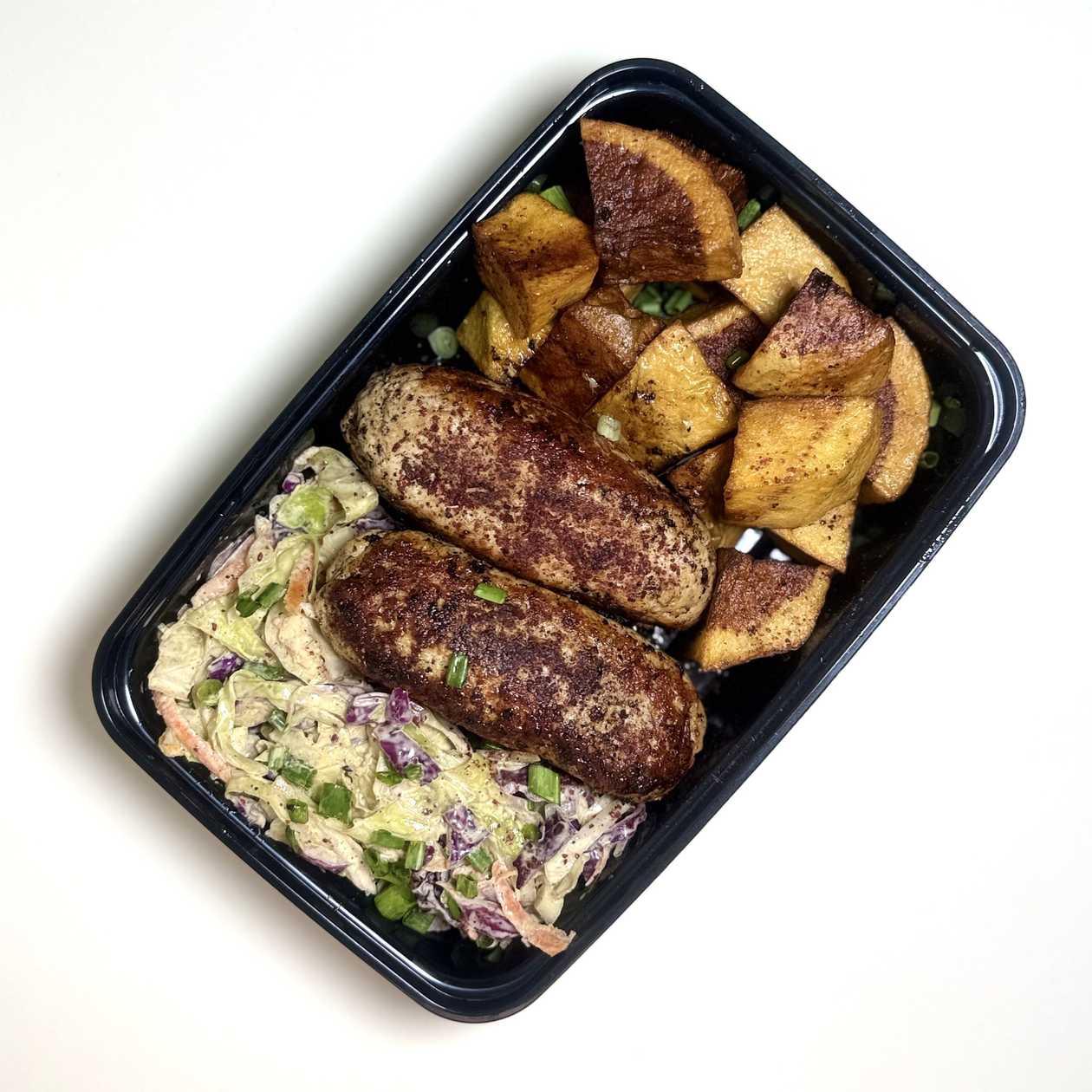 Chicken Kebab with Cheese, Potatoes and Coleslow