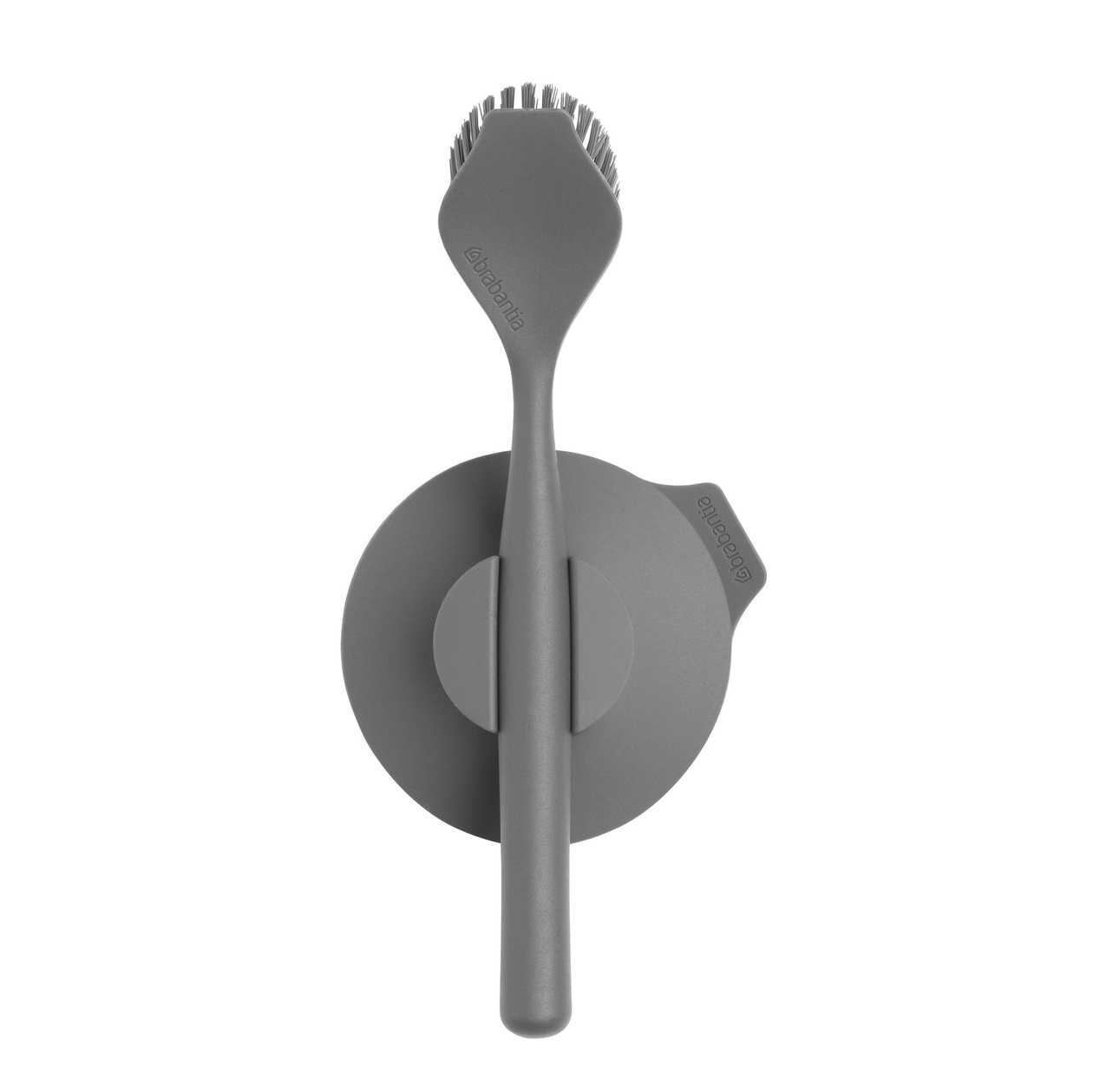Dish Brush + Suction Cup Holder, Brabantia 11 75 89/ Dark grey, Dark grey