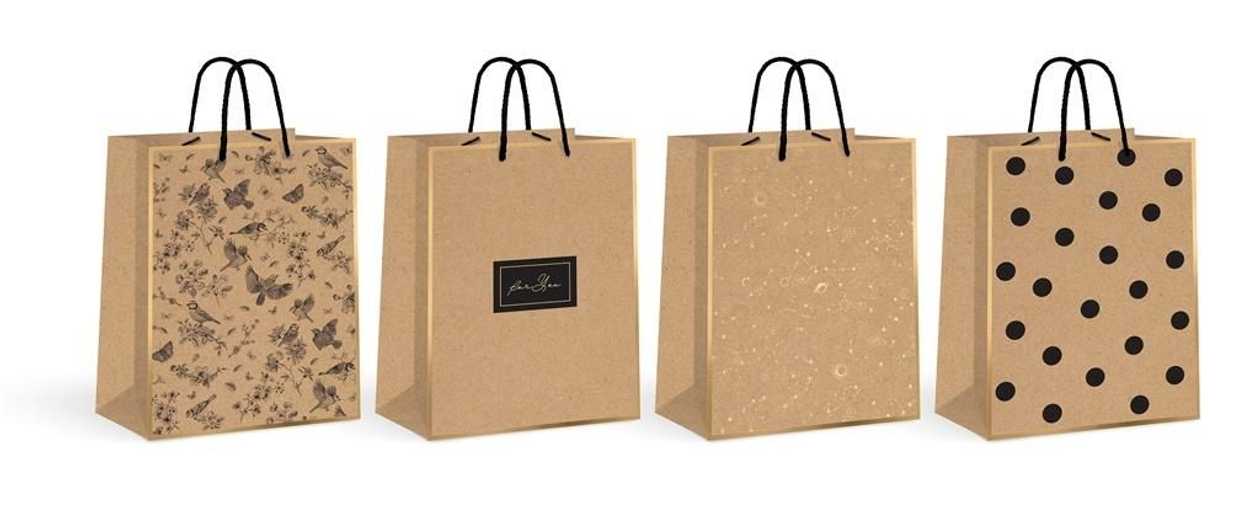 Gift Bag Gold 150 g 33X46X10 cm, Assorted, Interduk