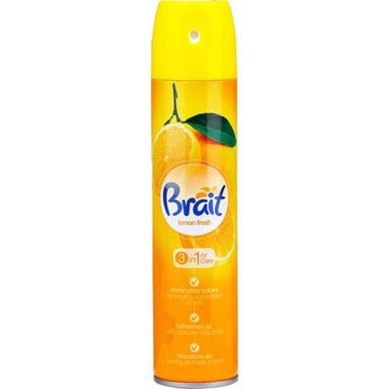 Air Freshener Aerosol Brait 3in1 Lemon 300 ml/240 ml