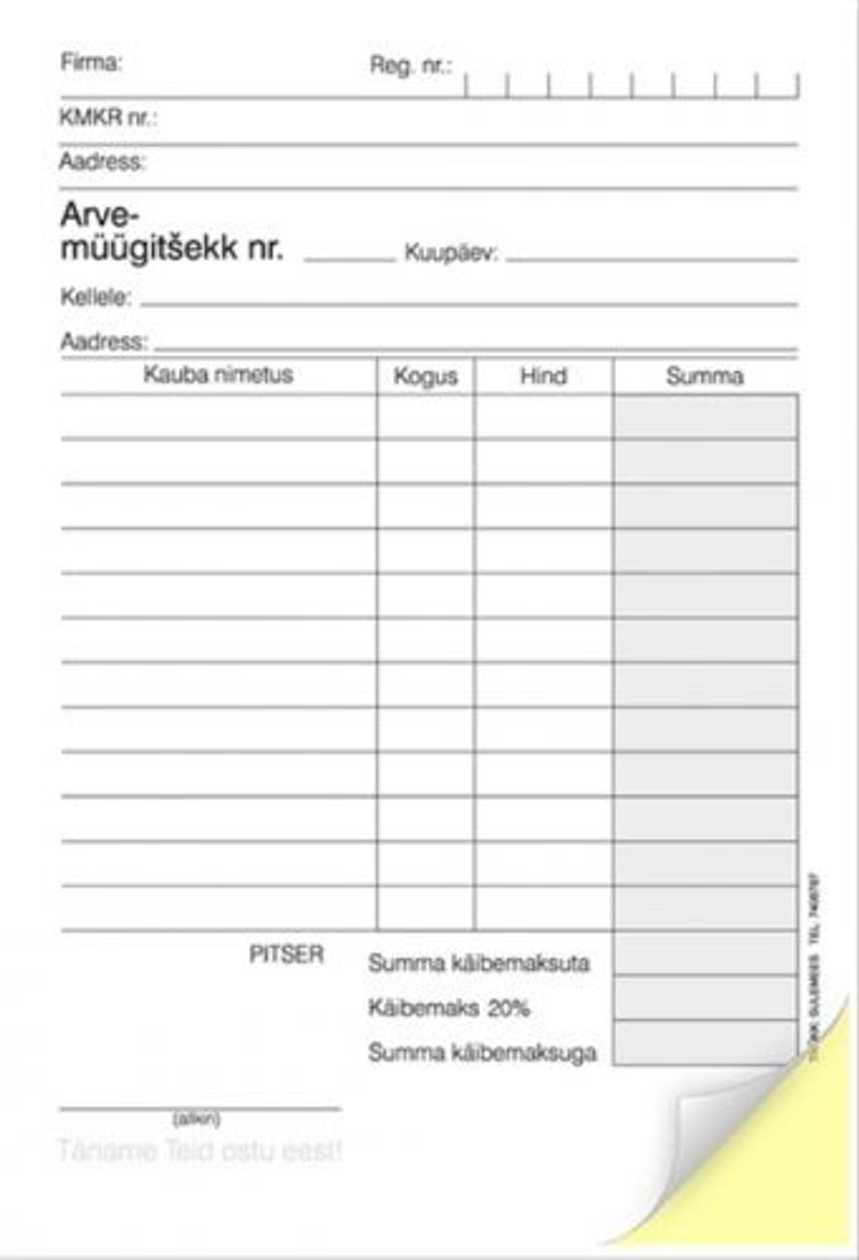 Invoice Sales Receipt A6 Lengthwise, Self-copying 2x50