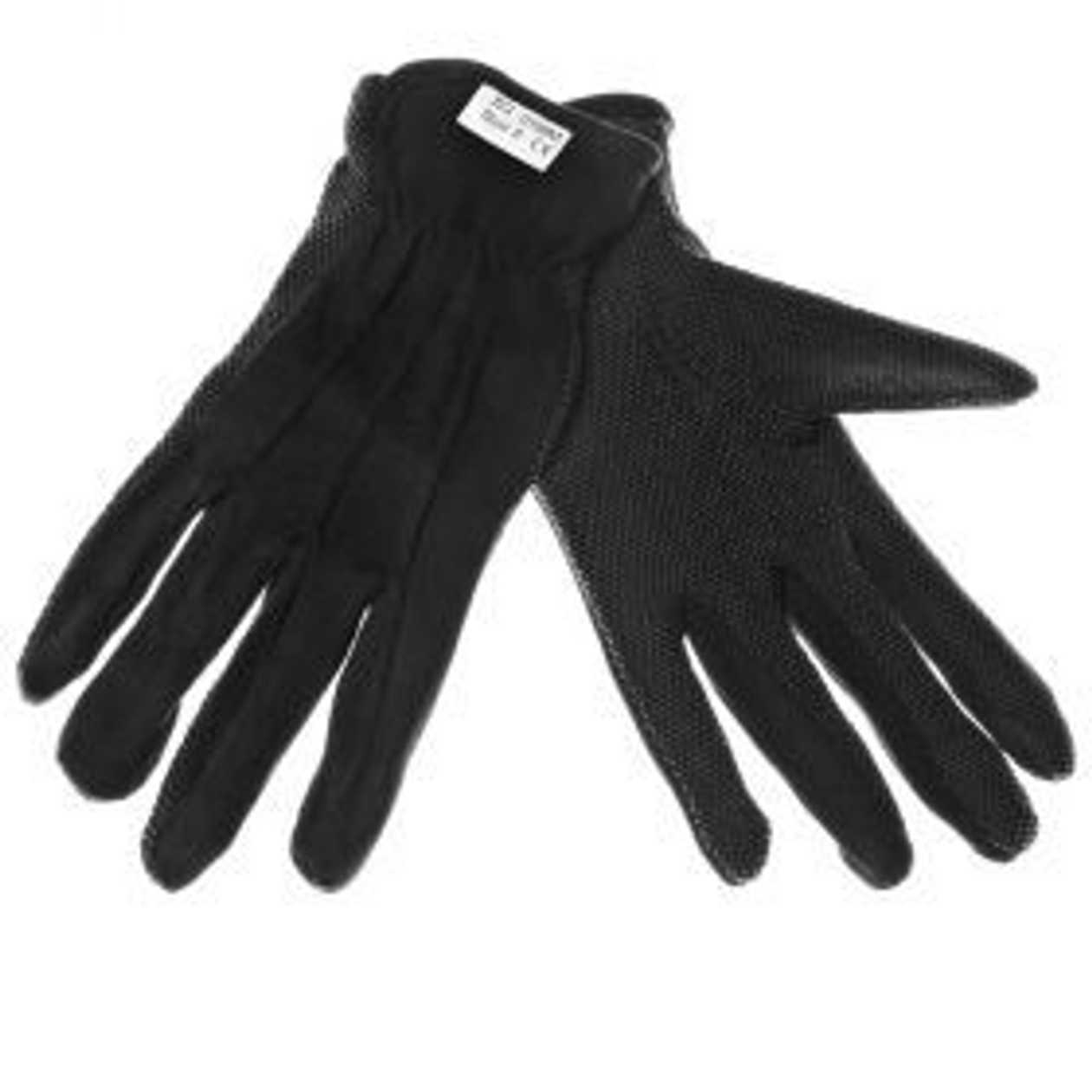 Fabric Work gloves with Microfiber Dots Black No. 8 (1 Pair)