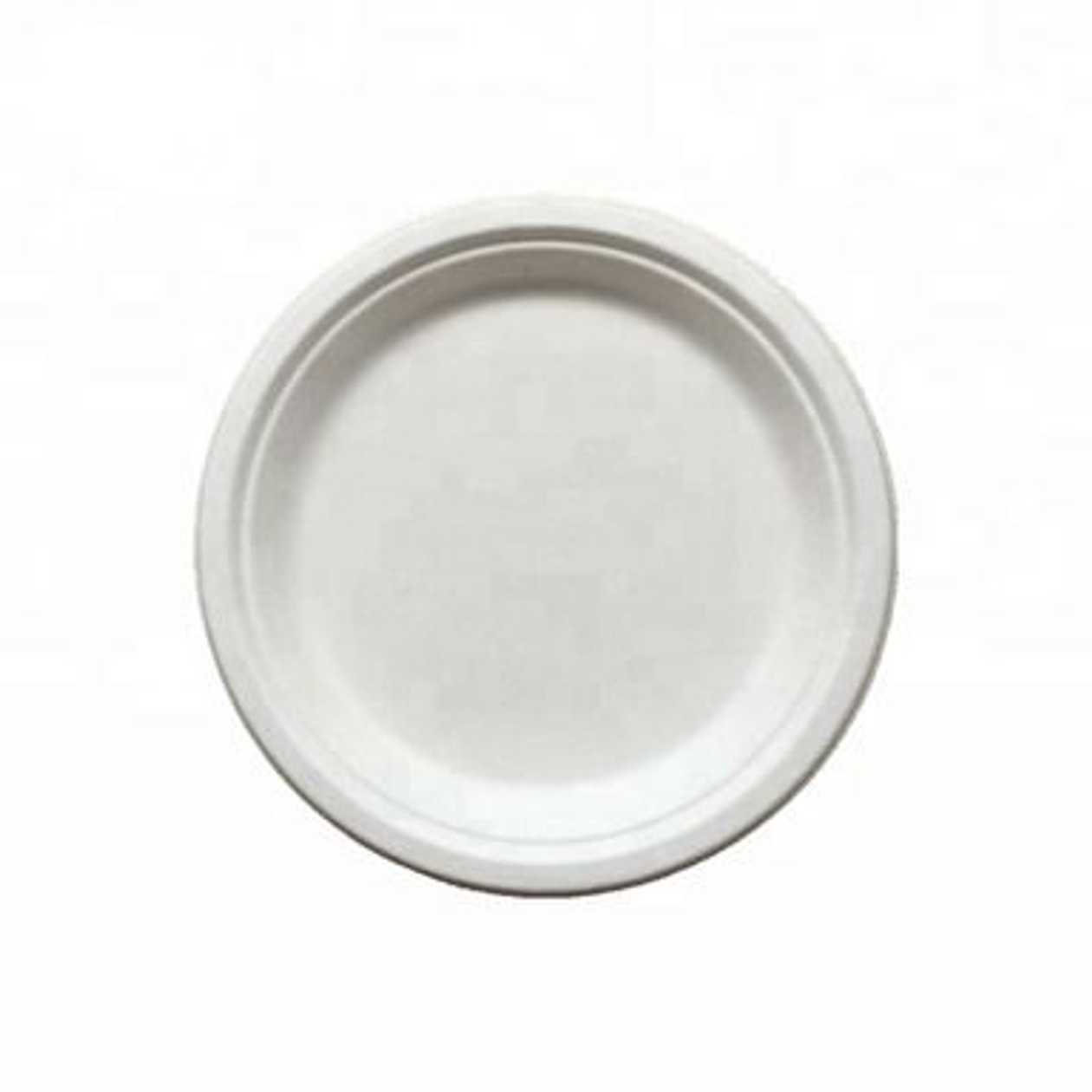 Paper Plate 23 cm, White, 25 pcs./Pk, Biodegradable
