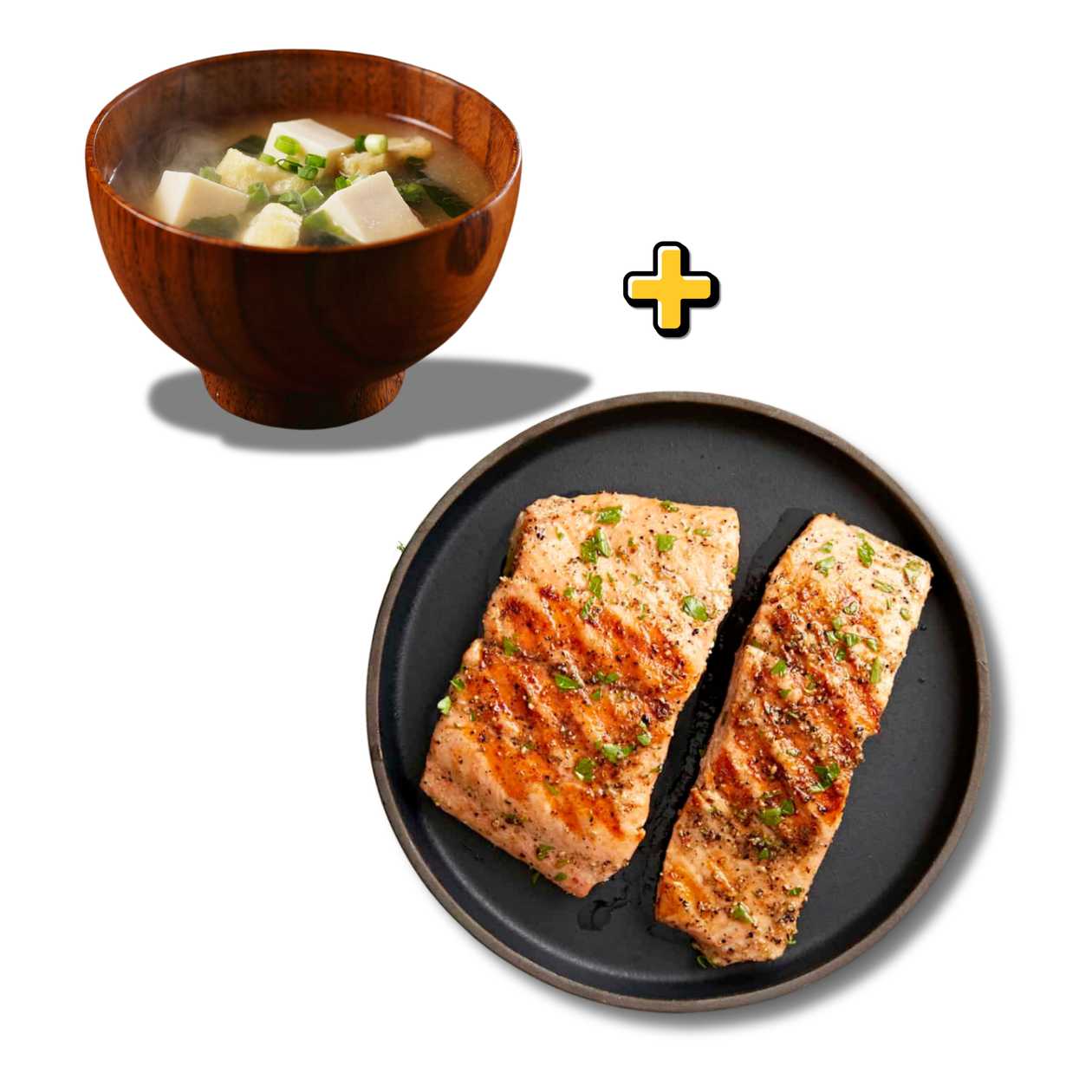 Baked Salmon 200 grams + Miso Soup