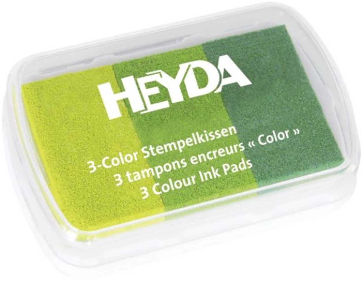 Stamp Pads in 3 Colors, Green, Heyda