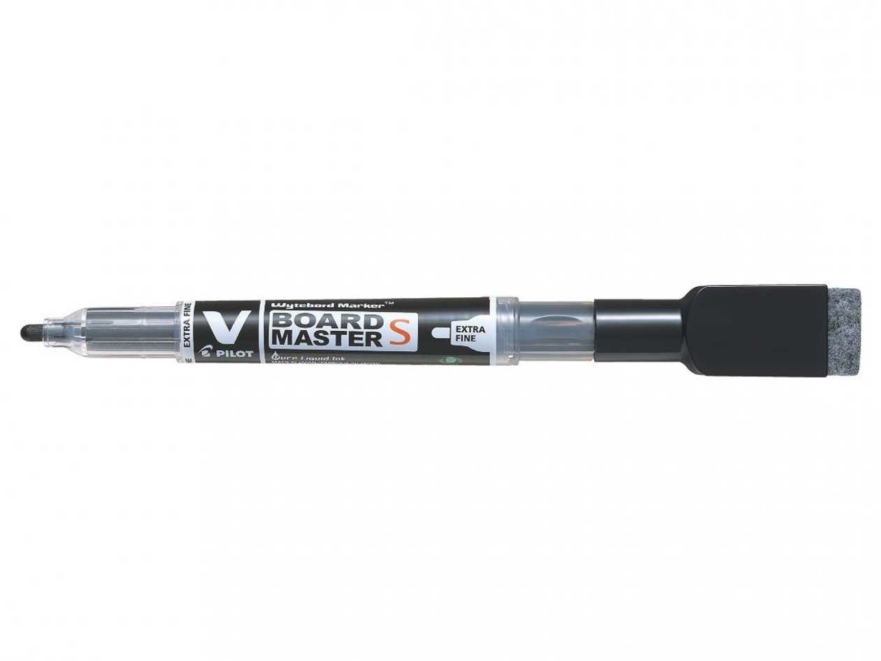 Whiteboard Marker Pilot Mastersmall Ef 1.3-3.5 mm Round Tip, with Eraser-magnet, Black