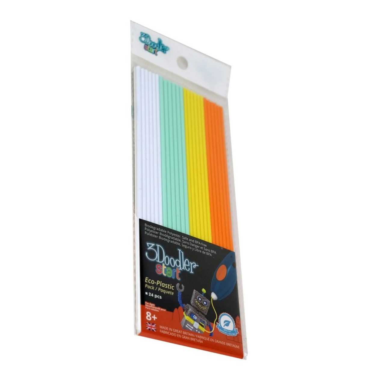 Refill Plastic for 3d Pen Start+, 24 Pcs/unit Light Colors