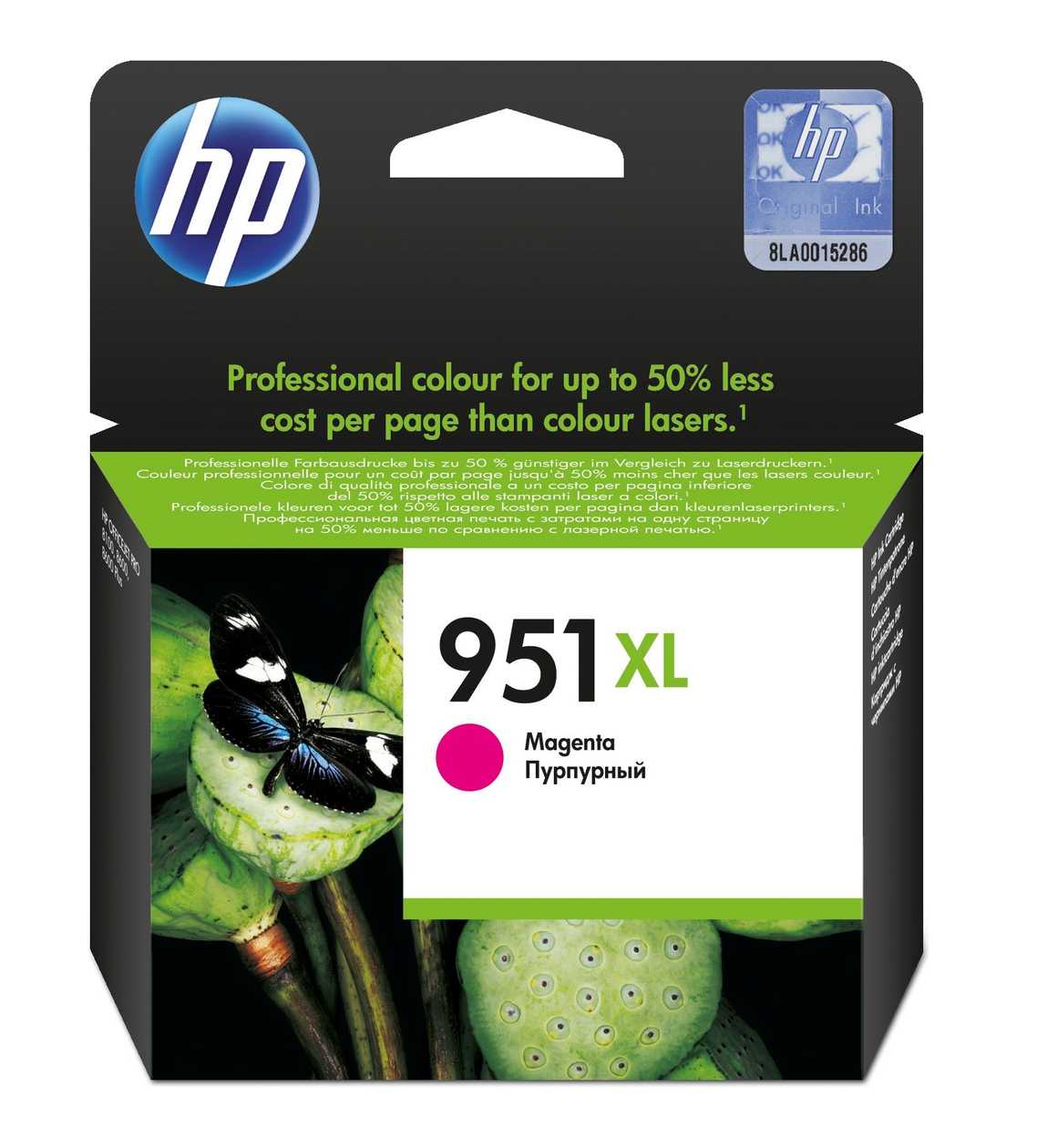 Tint Hp Cn047a No 951xl Magenta 1500 Lk@5% Officejet Pro 251dw 276dw 8100 8600 8610 8615 8616 8620 8625 8630 8640