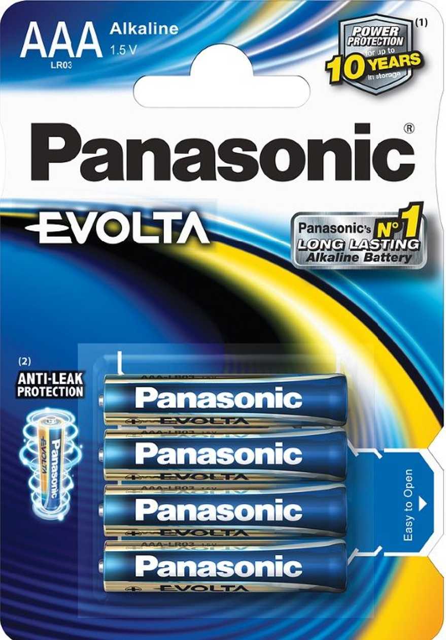 Batteries Panasonic Evolta Aaa Lr03, 4 Batteries