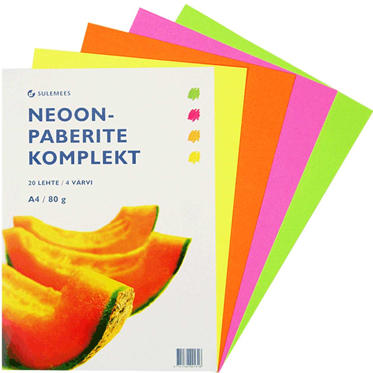 Colored Paper Mix Neon 5x4 Colors In A Pack, 80 g