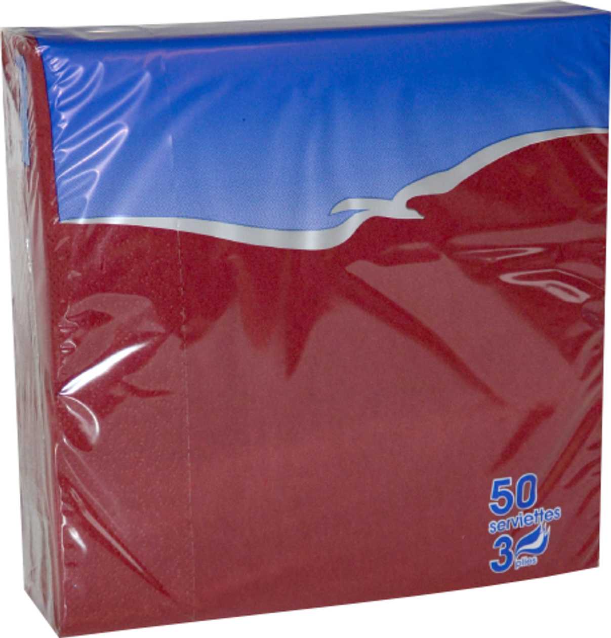 Napkin Burgundy 33x33 cm 50 pcs./p kg. 3-ply