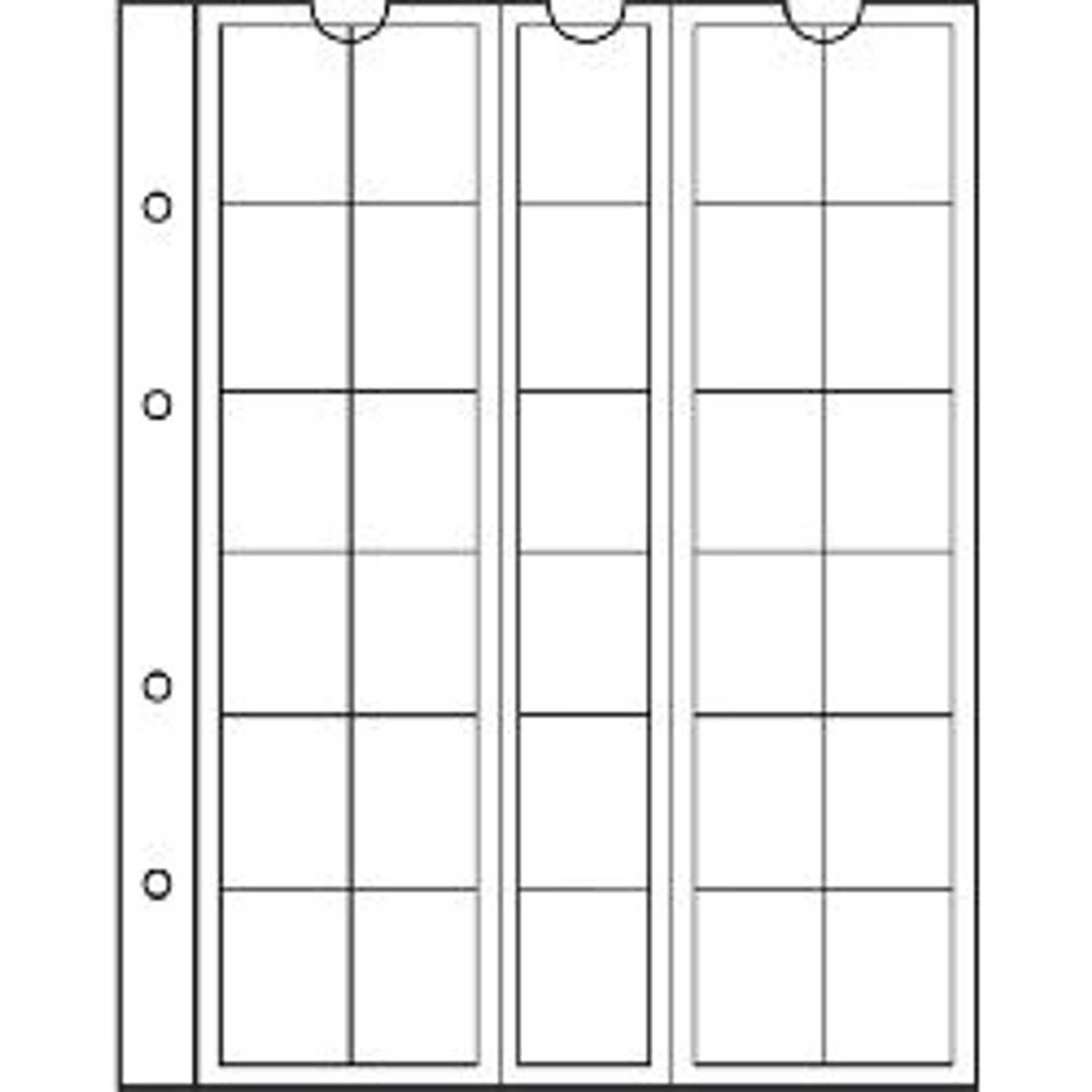 Coin Leaflet 30X D 25 mm Number 25 323463, 5 Sheets Per Pack, White Background, Leuchtturm