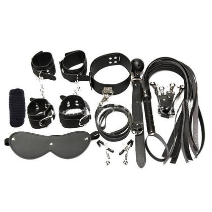 Fetish Best Kit Black BDSM 9-Piece Accessory Set