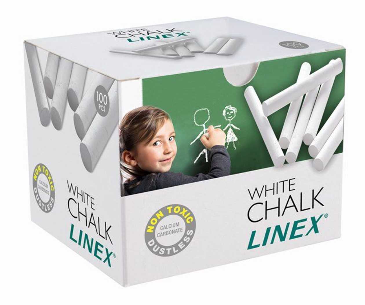 Chalk Linex White Round 100 pcs./box