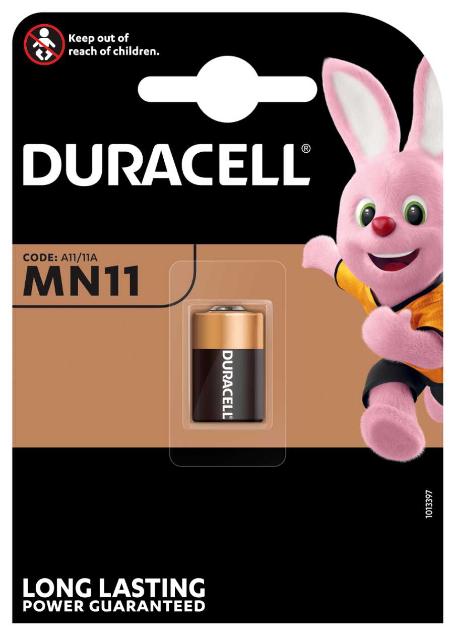 Battery Duracell 6V H16 mm Diam 10 mm - g11A, Mn11, gp11A, A11, L1016, Cx21A, Ca21, E11A, We11A