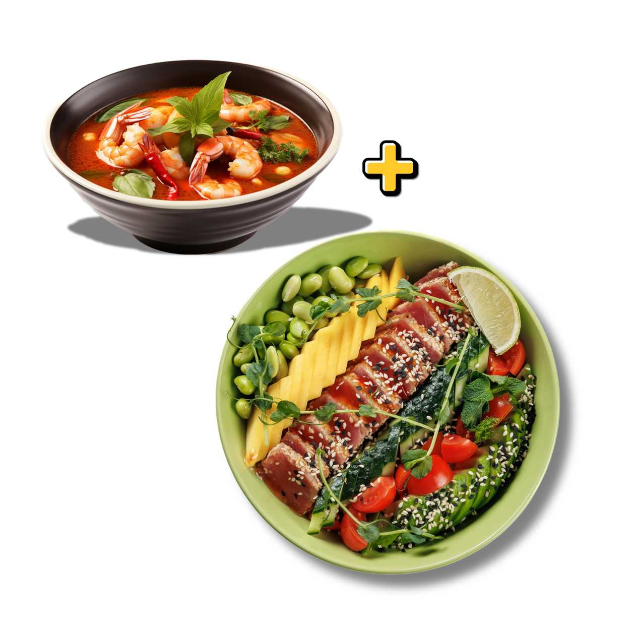 Tom Yum + Bowl with Fried Tuna