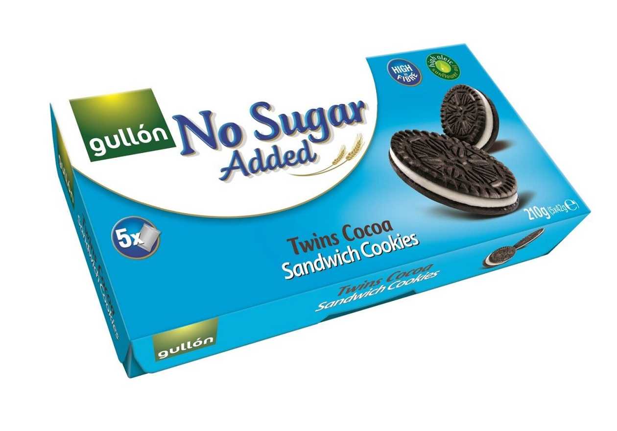 Sugar-free Filled Cocoa Cookies 210 g, (5x42 g) gullon