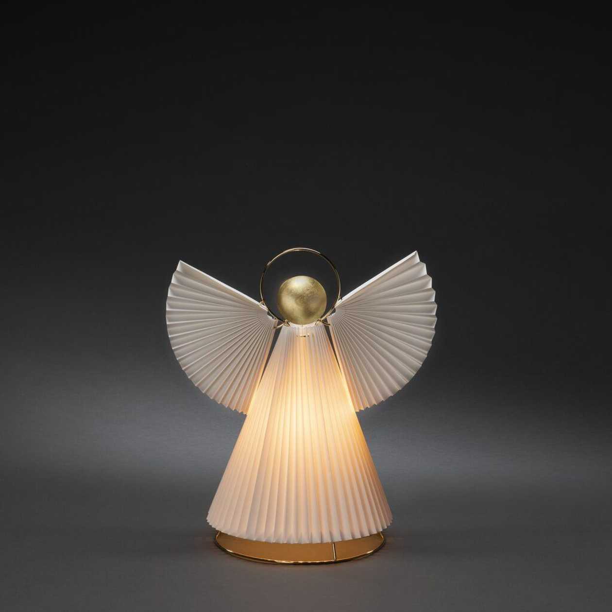 Paper Decoration / Angel, H-36cm X-31cm, 230v, E14 Lamp Socket For 15w Bulb, 500 cm White Cable/ White