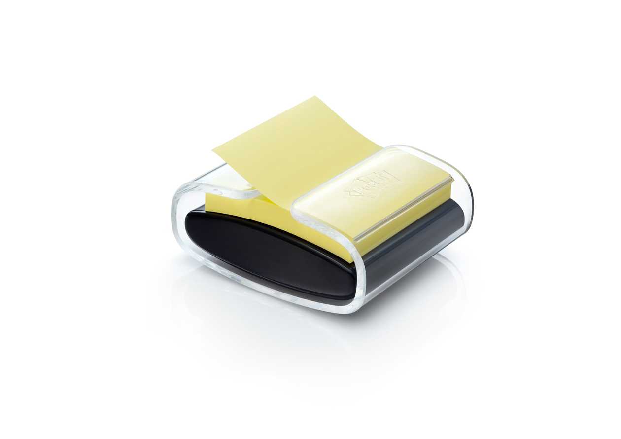 Post-It Z-note Holder Pro Black/trans. + Z-note Paper R330 Yellow