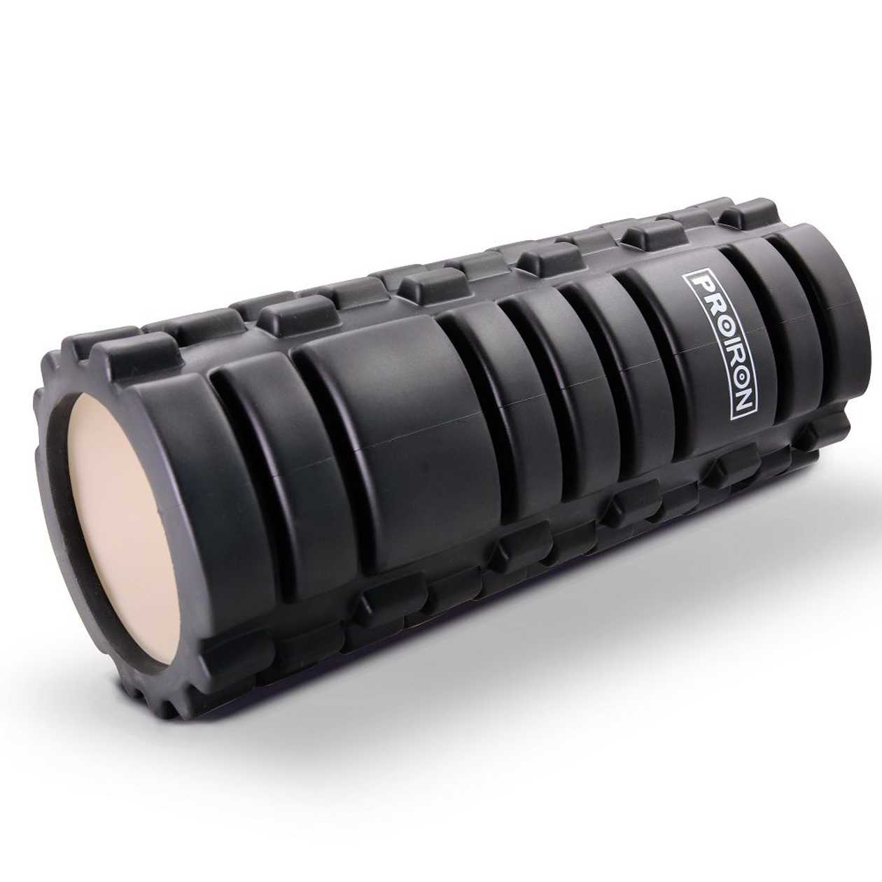 Exercise Roller Massage Roller 33X14X14 cm 950 g, Black/Black, Eva Foam On Top/ Abs Inside