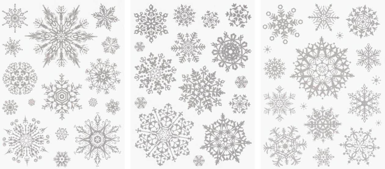 Window Sticker Silver Stars, On A4 Sheet, In A Pack of 3 Sheets, Heyda