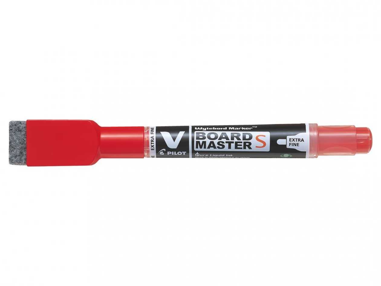 Whiteboard Marker Pilot Mastersmall Ef 1.3-3.5 mm Round Tip, with Eraser-magnet, Red