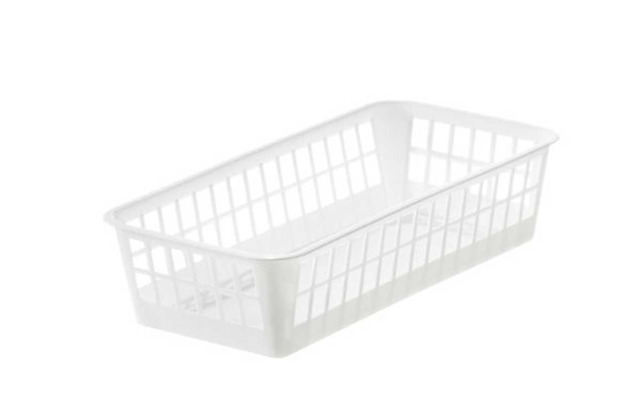Storage Basket Mikro, White Plastic