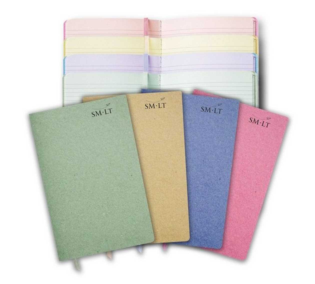 Notepad, Lined, 50 Sheets, Recycled, Assorted Colors, Smlt