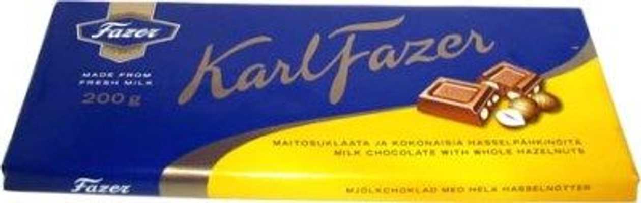 Milk Chocolate Karl Fazer with Nuts 200 g