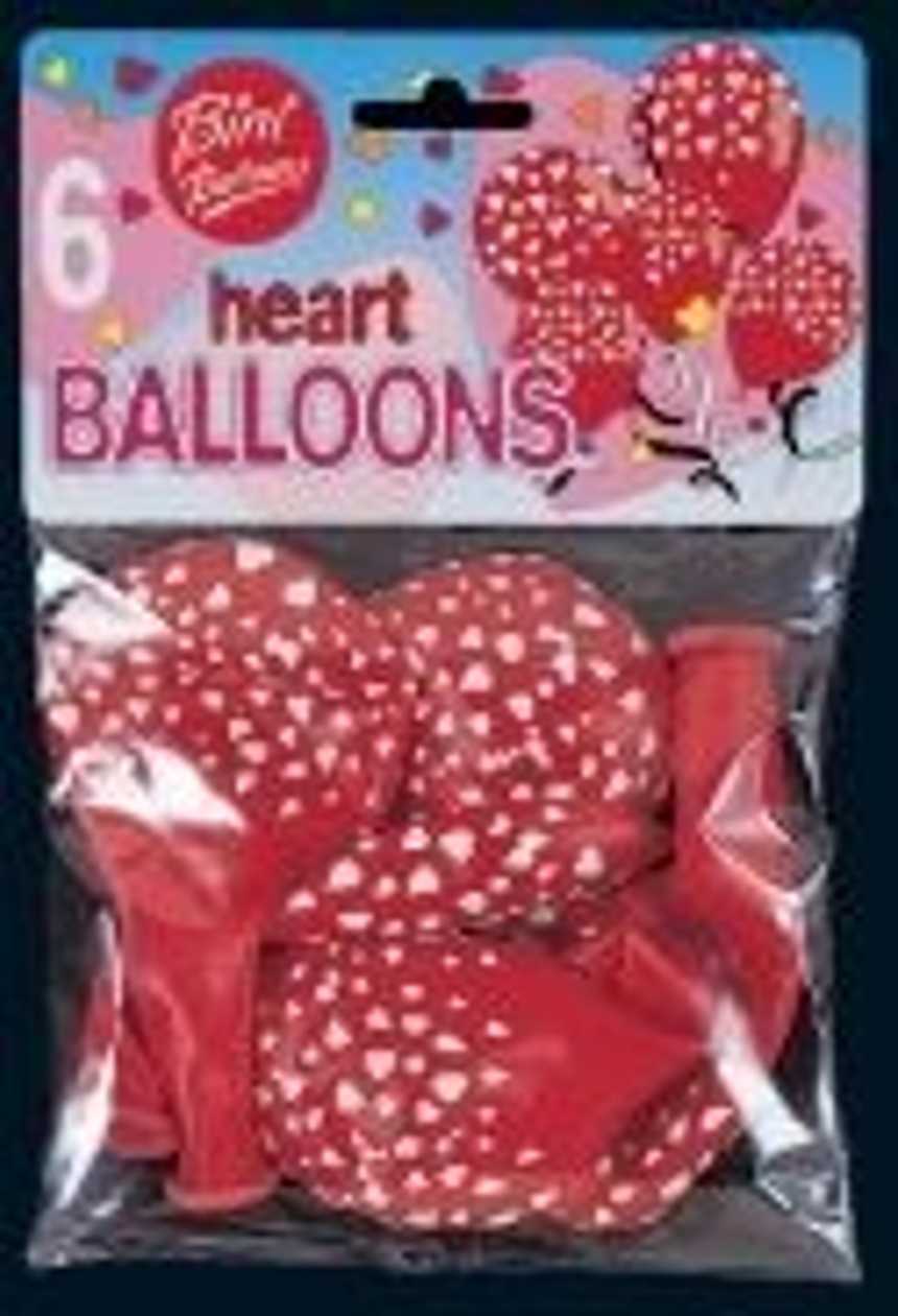 Balloons with Hearts 6 pcs. in a Package
