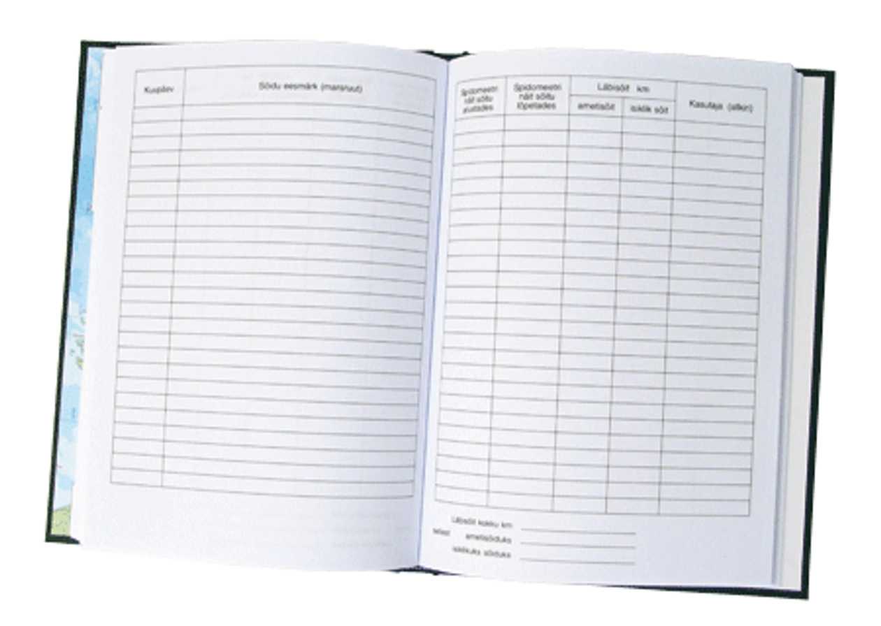 Driving Log A5, Book Binding, 112 Pages.