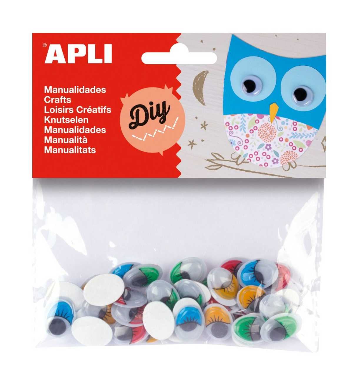Self-Adhesive Handmade Eyes For Children, Colored /moving Eyes Adhesive Color 40 pcs./p kg.