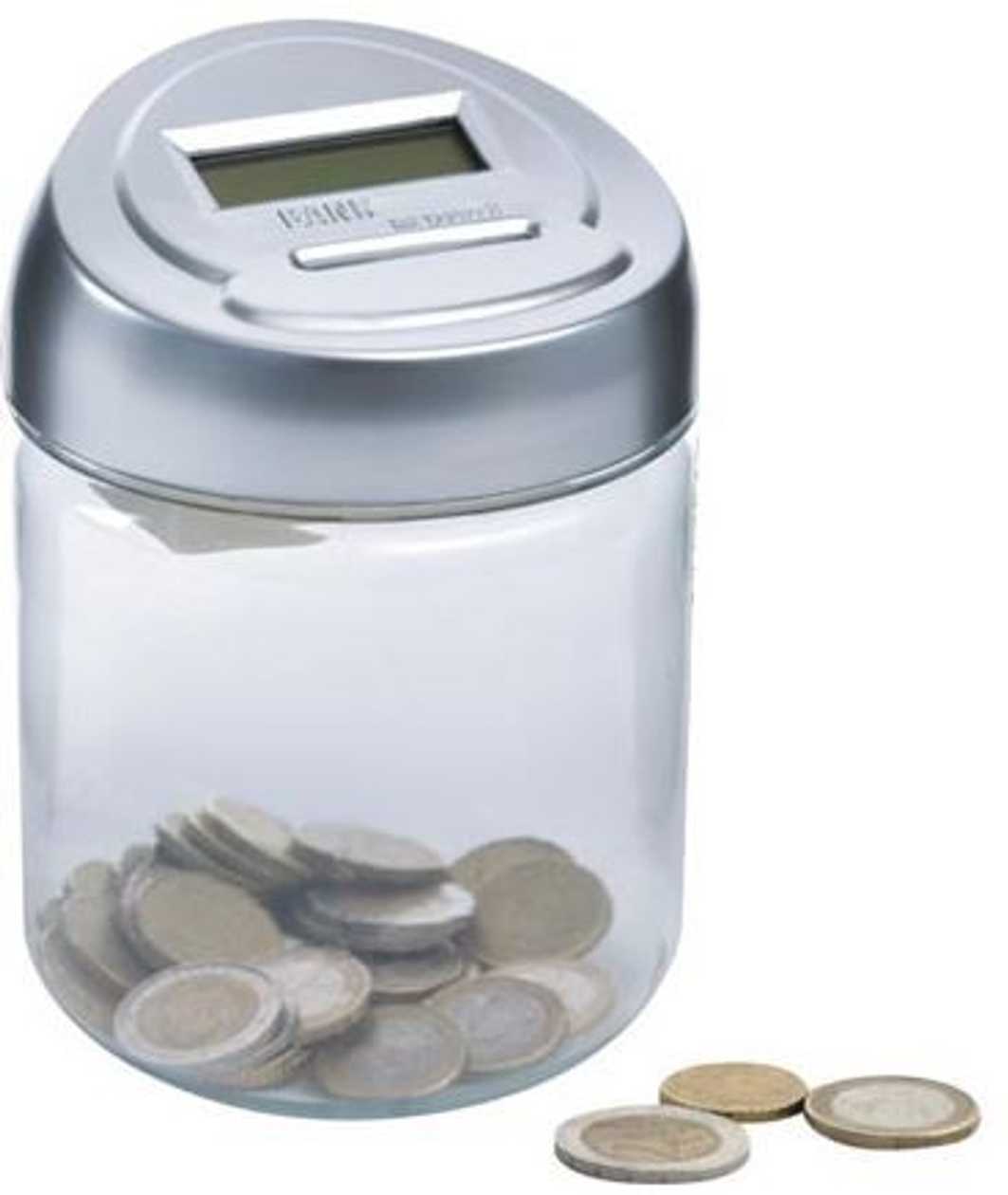 Cash Counter with Digital Counter - for Euro Coins, Shows The Amount Of Money in The Compartment On Lcd Display
