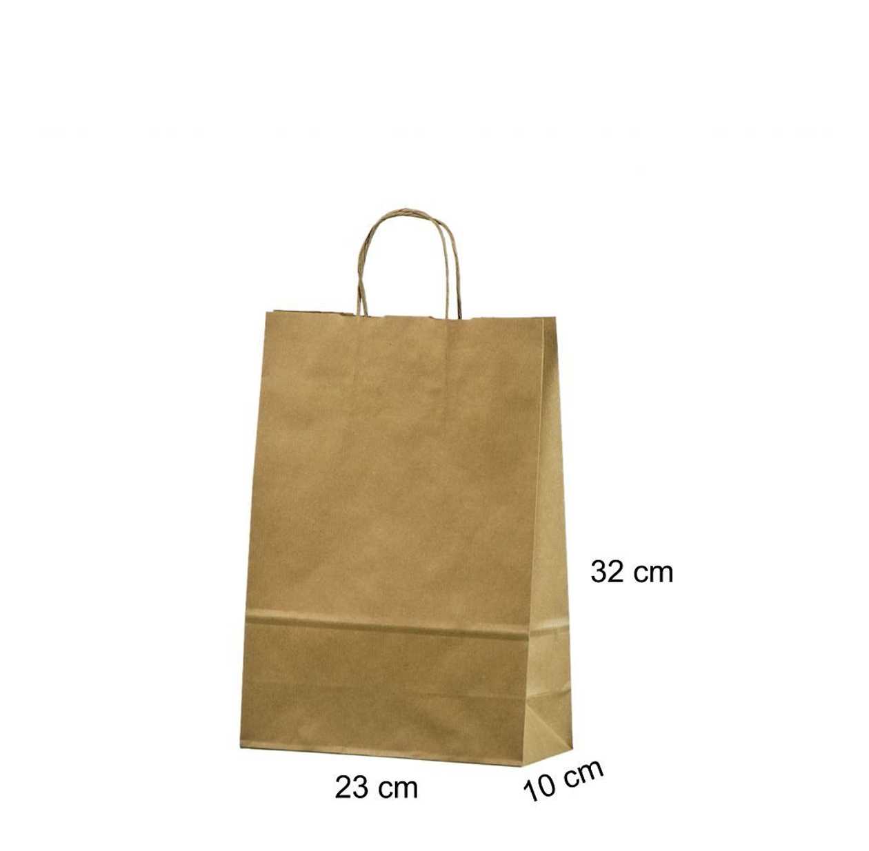 Gift Bag with Drawstrings 23X10X32 Eco, Brown