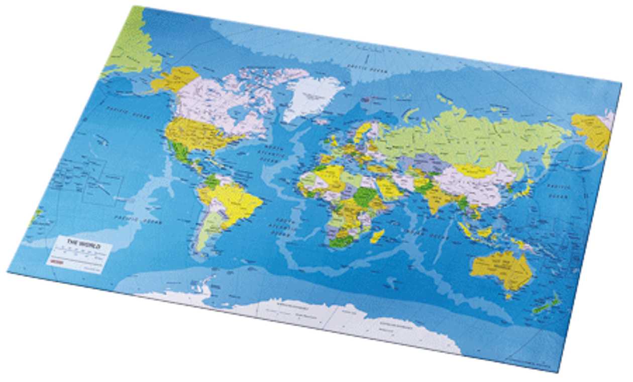 Table Mat 530x400 mm World Map Prolexplast