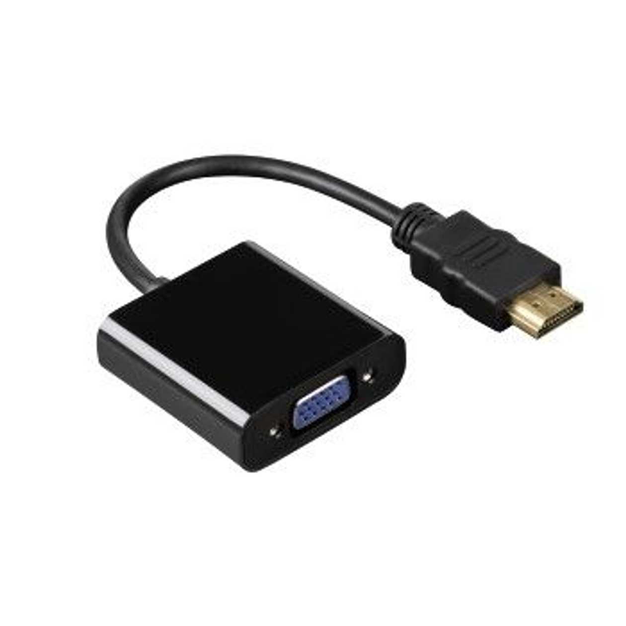 Adapter Hdmi A (m) -> Vga (f), Hama 1080p 1920x1200, 3.5mm Audio Jack, gold-plated Contacts, Shielded