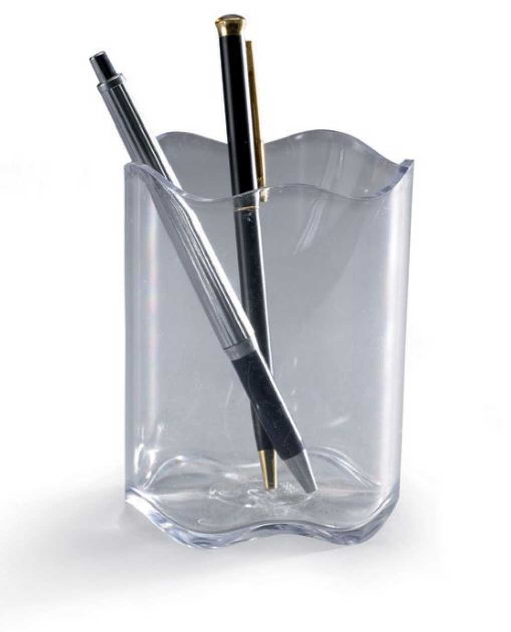 Pencil Cup Durable Trend, Transparent, Round 80 mm, Height 102 mm